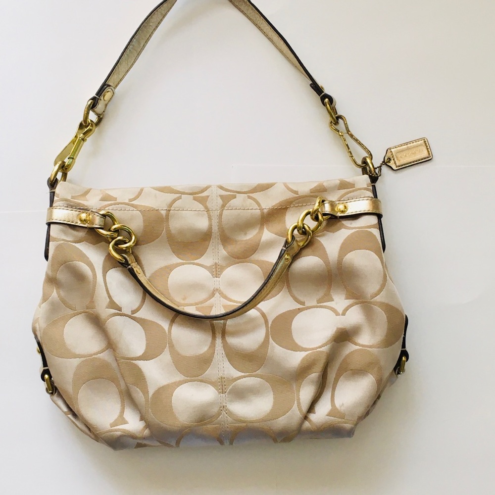 Coach gold/champagne handbag